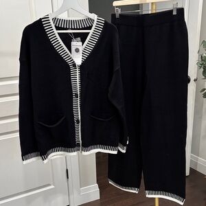 Amazon Black and White Women's Knit Set